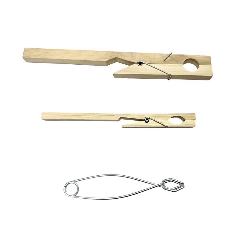 Braçadeira de tubo de ensaio de madeira para laboratório químico/ferramenta de mola braçadeira de tubo de ensaio de aço inoxidável