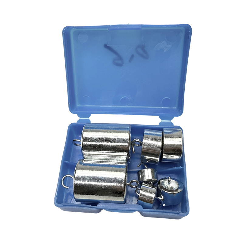 Conjunto de peso educacional com gancho (200g * 2, 50g * 2, 20g * 2, 10g * 1)/instrumento de laboratório de física escolar, experimento científico e kit de ensino