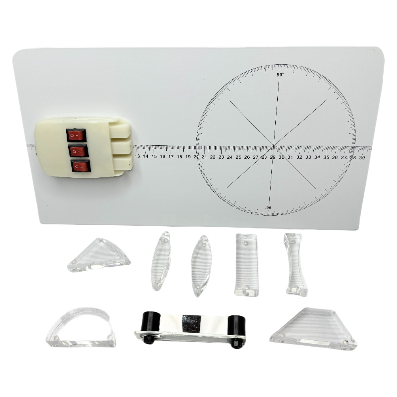 Kit de experimento de óptica para ensino de física conjunto demonstrador de óptica para escola