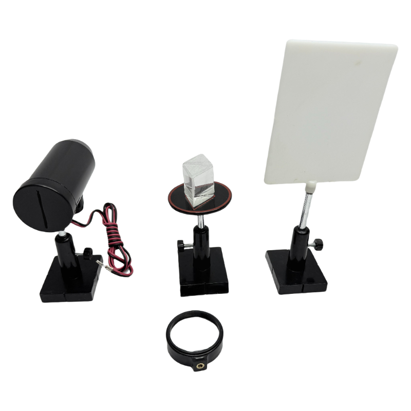 Demonstrador de dispersão e síntese de luz branca, auxiliares de ensino de física, equipamento de experimento óptico, equipamento de ensino