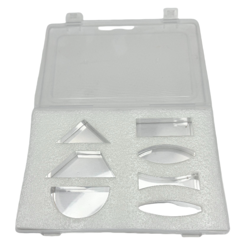 Conjunto de lentes de prisma convexo côncavo óptico/equipamento de laboratório de kit óptico físico